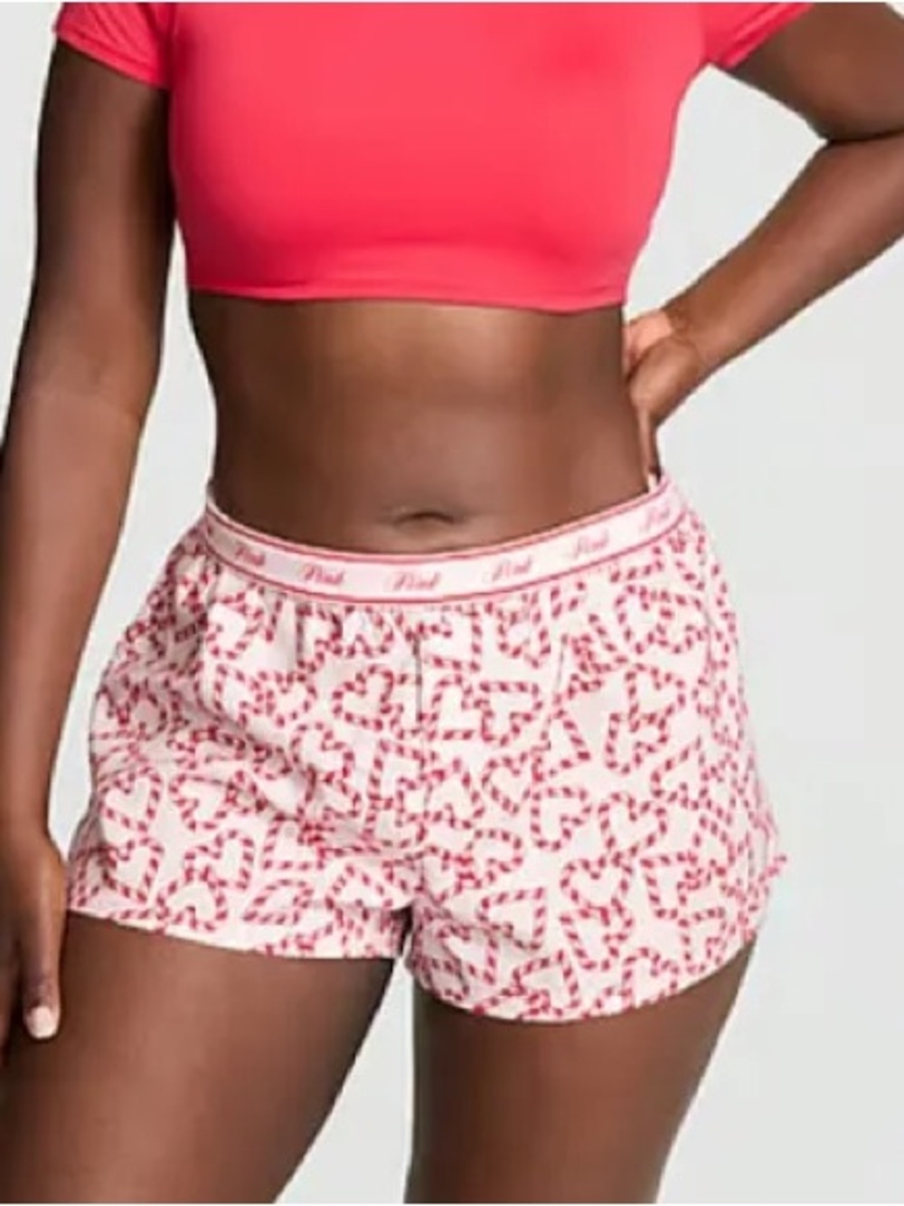 PINK Flannel Boxy Shorts